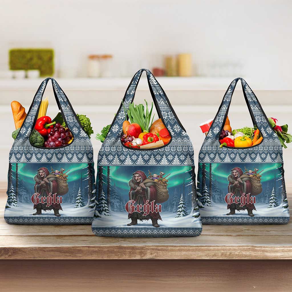 Iceland Christmas Grocery Bag Icelandic Gryla Evil Mother of Yule Lads - Wonder Print Shop
