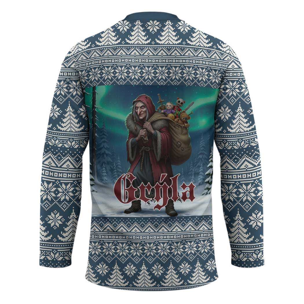 Iceland Christmas Hockey Jersey Icelandic Gryla Evil Mother of Yule Lads LT19