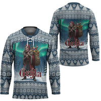 Iceland Christmas Hockey Jersey Icelandic Gryla Evil Mother of Yule Lads LT19