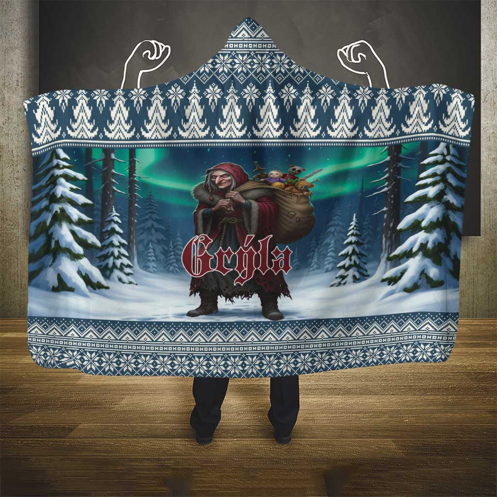 Iceland Christmas Hooded Blanket Icelandic Gryla Evil Mother of Yule Lads - Wonder Print Shop