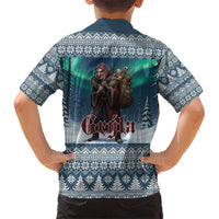 Iceland Christmas Kid Hawaiian Shirt Icelandic Gryla Evil Mother of Yule Lads LT19