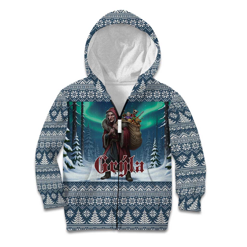 Iceland Christmas Kid Hoodie Icelandic Gryla Evil Mother of Yule Lads LT19
