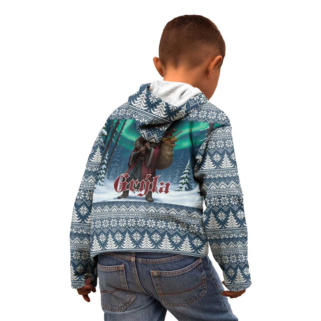Iceland Christmas Kid Hoodie Icelandic Gryla Evil Mother of Yule Lads LT19