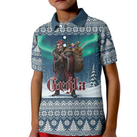 Iceland Christmas Kid Polo Shirt Icelandic Gryla Evil Mother of Yule Lads LT19