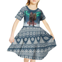 Iceland Christmas Kid Short Sleeve Dress Icelandic Gryla Evil Mother of Yule Lads LT19