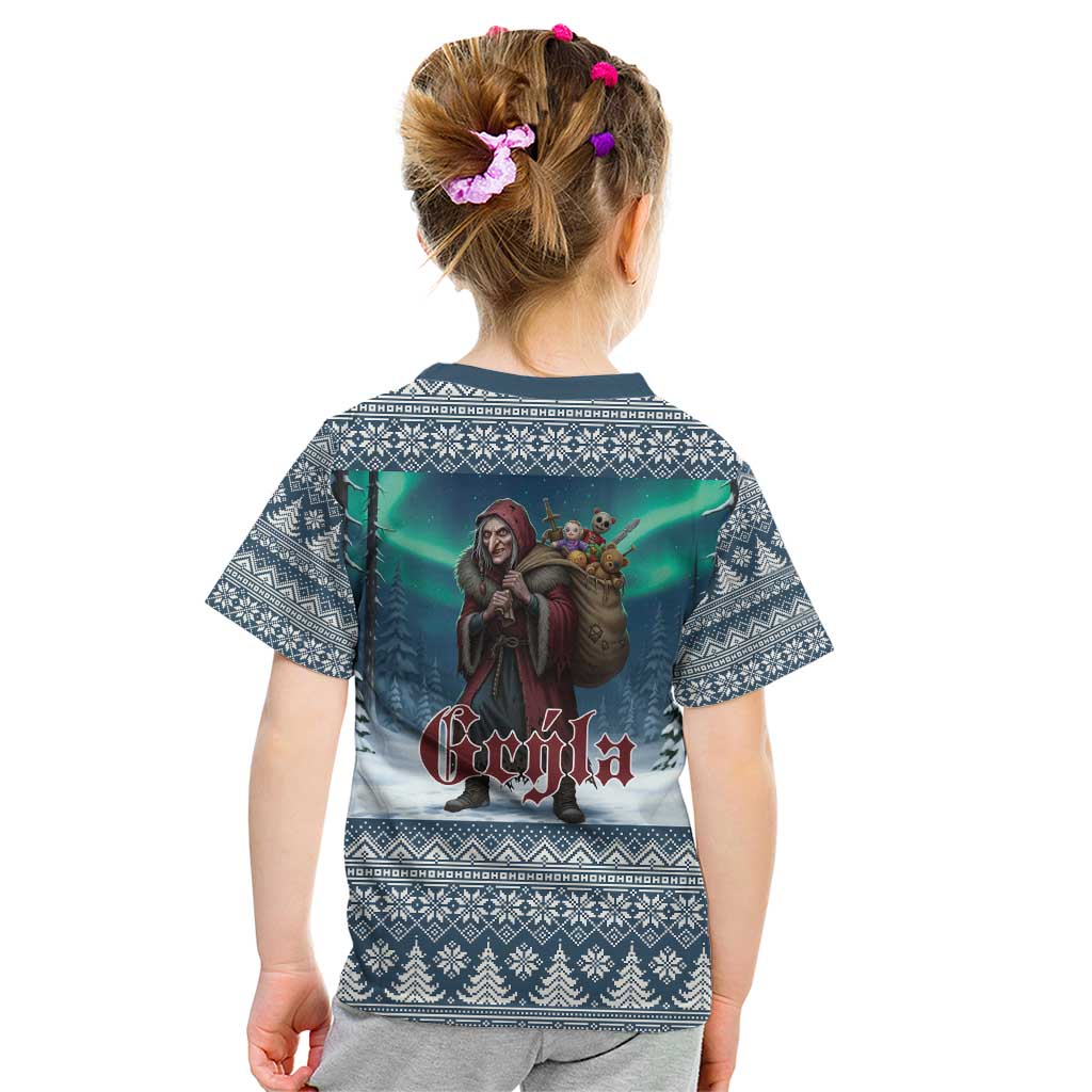 Iceland Christmas Kid T Shirt Icelandic Gryla Evil Mother of Yule Lads LT19