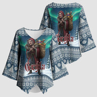 Iceland Christmas Kimono Sleeve Blouse Icelandic Gryla Evil Mother of Yule Lads LT19