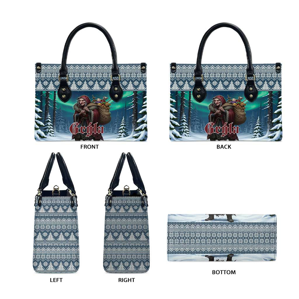 Iceland Christmas Leather Bag Icelandic Gryla Evil Mother of Yule Lads - Wonder Print Shop