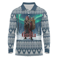 Iceland Christmas Long Sleeve Polo Shirt Icelandic Gryla Evil Mother of Yule Lads LT19