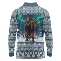 Iceland Christmas Long Sleeve Polo Shirt Icelandic Gryla Evil Mother of Yule Lads LT19