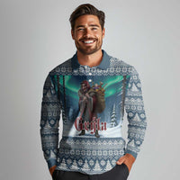 Iceland Christmas Long Sleeve Polo Shirt Icelandic Gryla Evil Mother of Yule Lads LT19