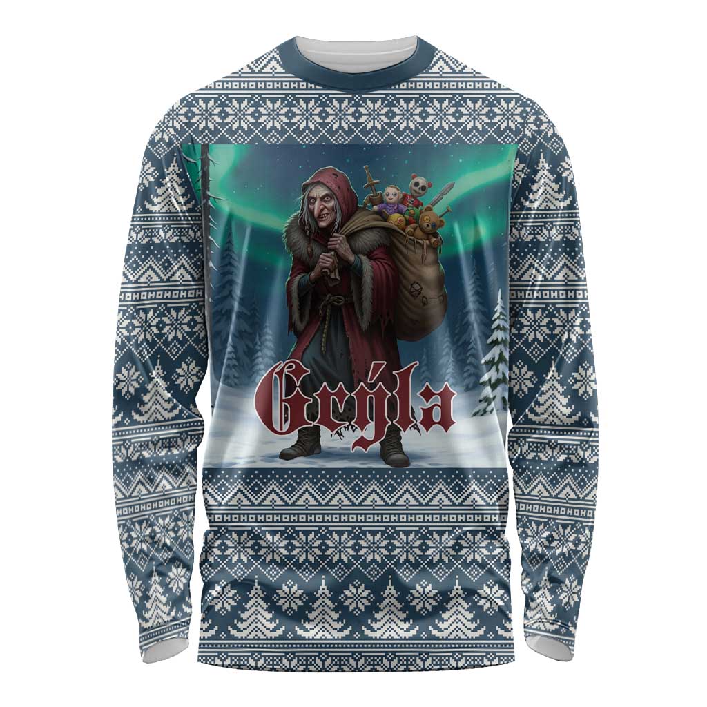 Iceland Christmas Long Sleeve Shirt Icelandic Gryla Evil Mother of Yule Lads LT19