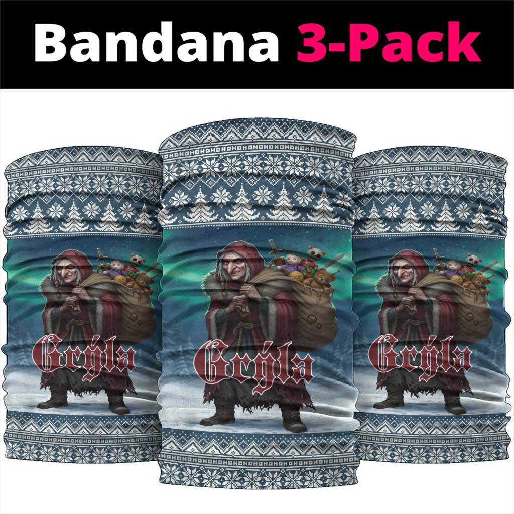 Iceland Christmas Neck Gaiter Icelandic Gryla Evil Mother of Yule Lads LT19