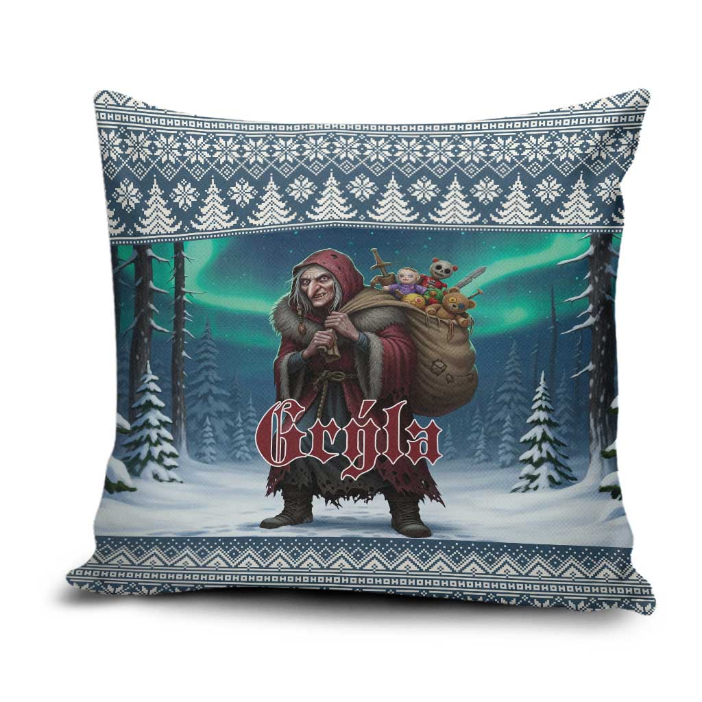 Iceland Christmas Pillow Cover Icelandic Gryla Evil Mother of Yule Lads - Wonder Print Shop