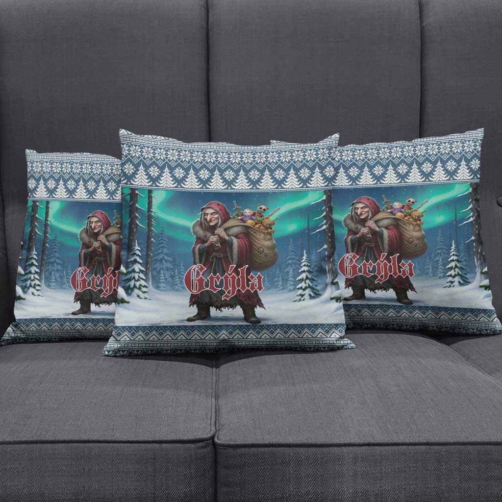 Iceland Christmas Pillow Cover Icelandic Gryla Evil Mother of Yule Lads - Wonder Print Shop