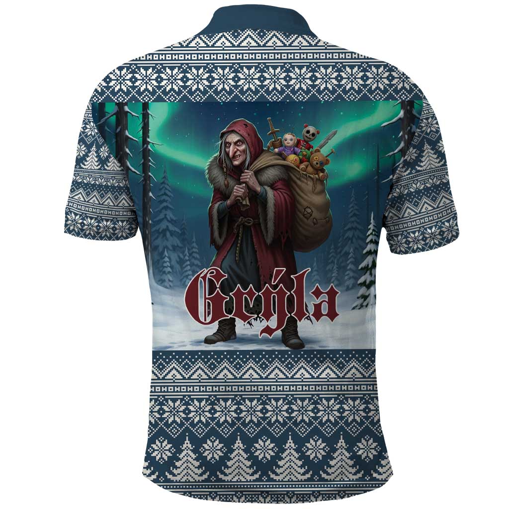 Iceland Christmas Polo Shirt Icelandic Gryla Evil Mother of Yule Lads LT19