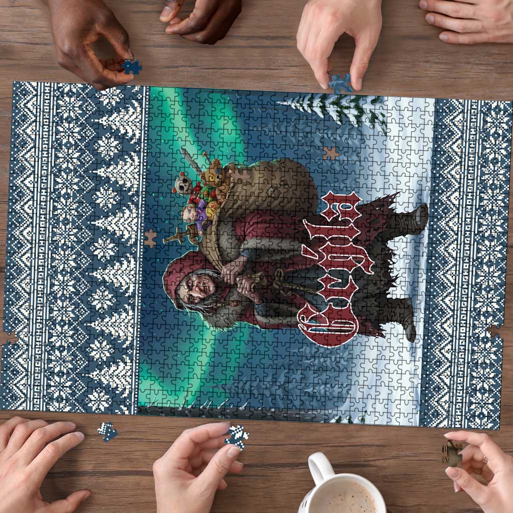 Iceland Christmas Puzzle Icelandic Gryla Evil Mother of Yule Lads - Wonder Print Shop