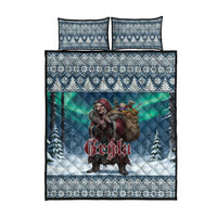Iceland Christmas Quilt Bed Set Icelandic Gryla Evil Mother of Yule Lads - Wonder Print Shop