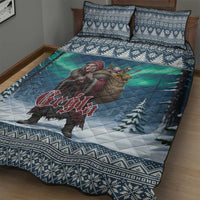 Iceland Christmas Quilt Bed Set Icelandic Gryla Evil Mother of Yule Lads - Wonder Print Shop