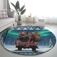 Iceland Christmas Round Carpet Icelandic Gryla Evil Mother of Yule Lads - Wonder Print Shop
