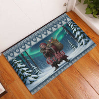 Iceland Christmas Rubber Doormat Icelandic Gryla Evil Mother of Yule Lads - Wonder Print Shop