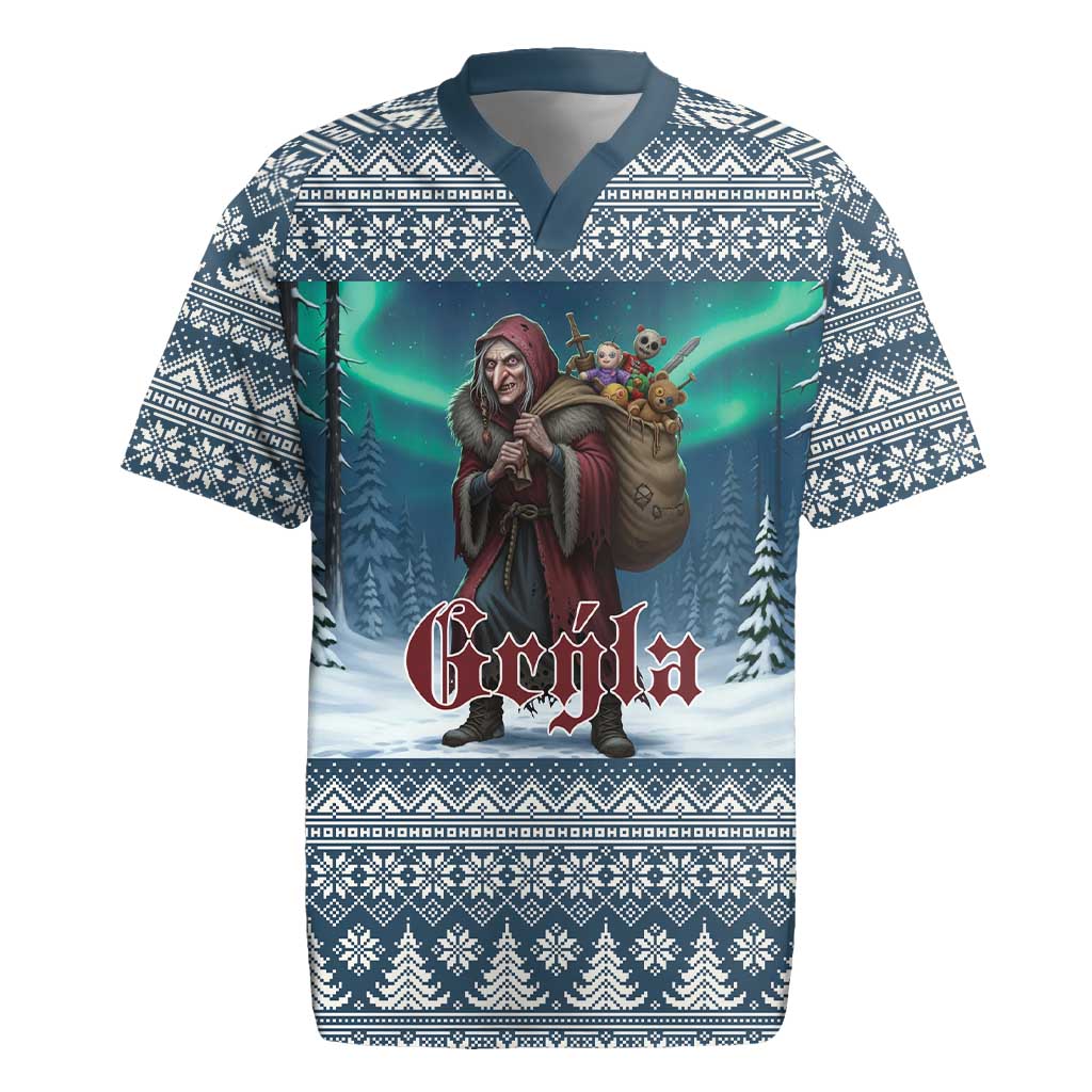 Iceland Christmas Rugby Jersey Icelandic Gryla Evil Mother of Yule Lads LT19