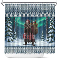 Iceland Christmas Shower Curtain Icelandic Gryla Evil Mother of Yule Lads - Wonder Print Shop