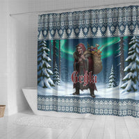 Iceland Christmas Shower Curtain Icelandic Gryla Evil Mother of Yule Lads - Wonder Print Shop