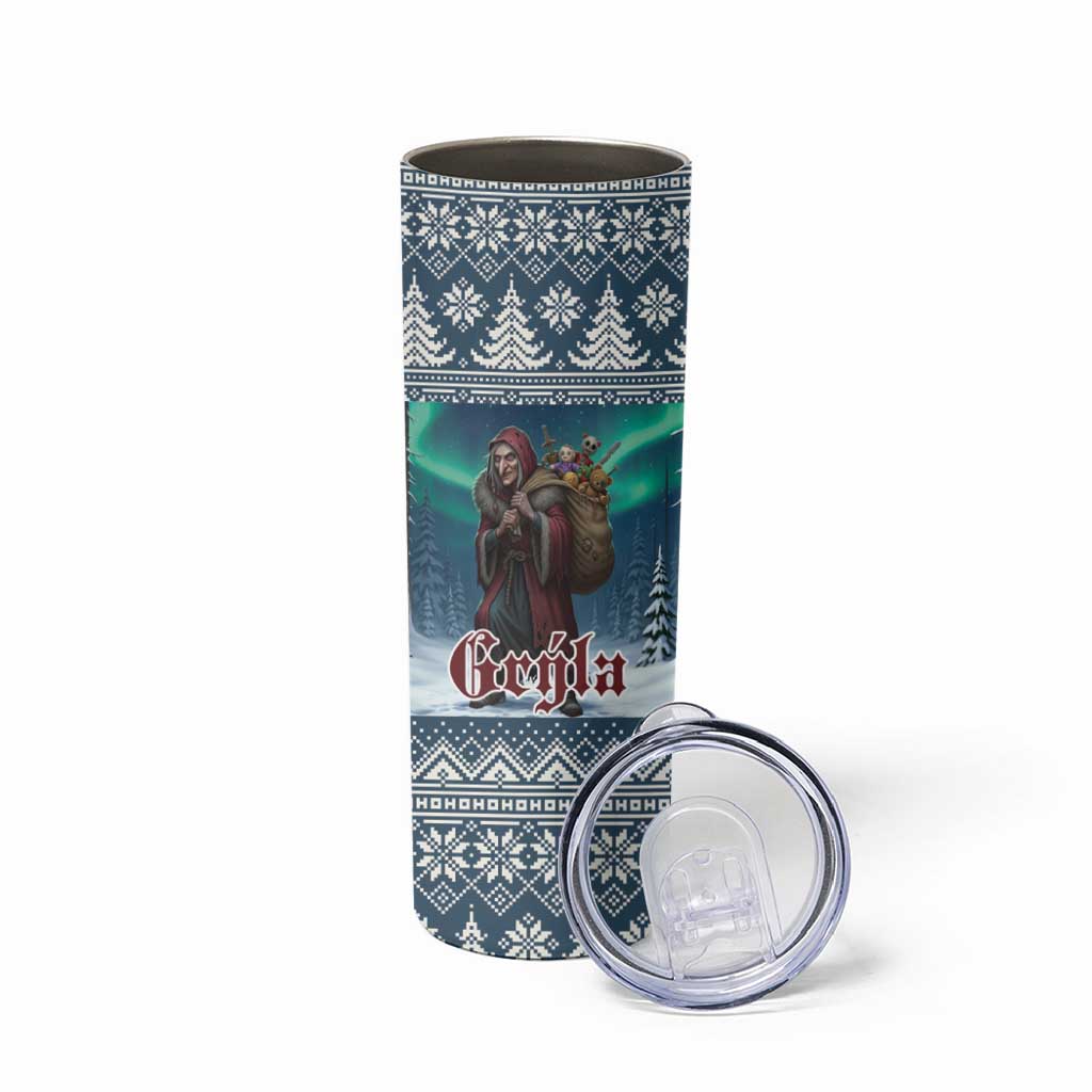 Iceland Christmas Skinny Tumbler Icelandic Gryla Evil Mother of Yule Lads - Wonder Print Shop