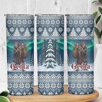 Iceland Christmas Skinny Tumbler Icelandic Gryla Evil Mother of Yule Lads - Wonder Print Shop