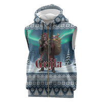Iceland Christmas Sleeveless Zip Hoodie Icelandic Gryla Evil Mother of Yule Lads LT19