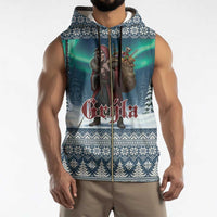 Iceland Christmas Sleeveless Zip Hoodie Icelandic Gryla Evil Mother of Yule Lads LT19