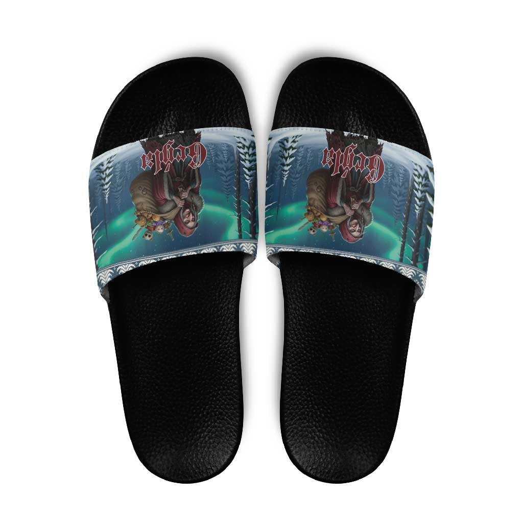 Iceland Christmas Slide Sandals Icelandic Gryla Evil Mother of Yule Lads - Wonder Print Shop