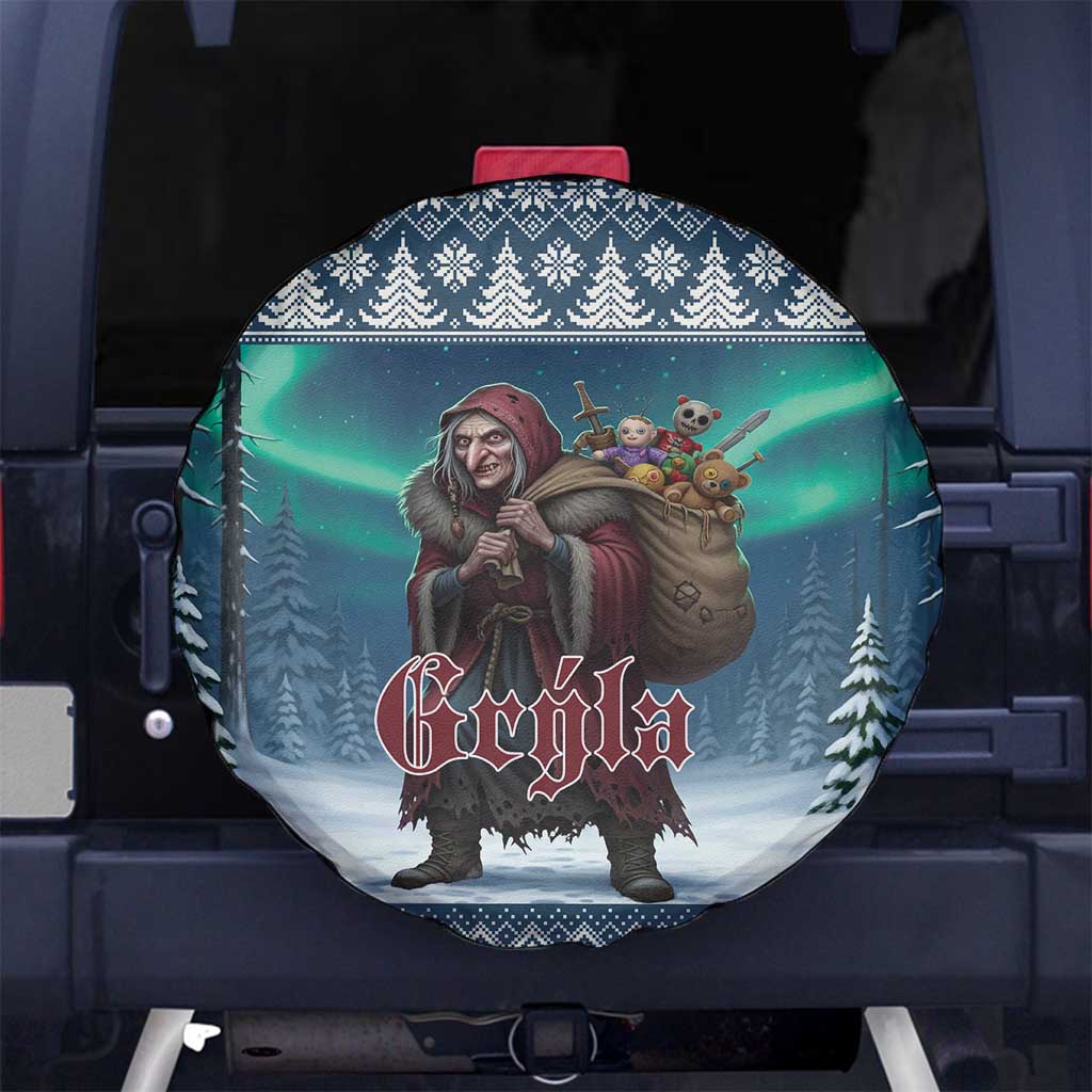 Iceland Christmas Spare Tire Cover Icelandic Gryla Evil Mother of Yule Lads - Wonder Print Shop