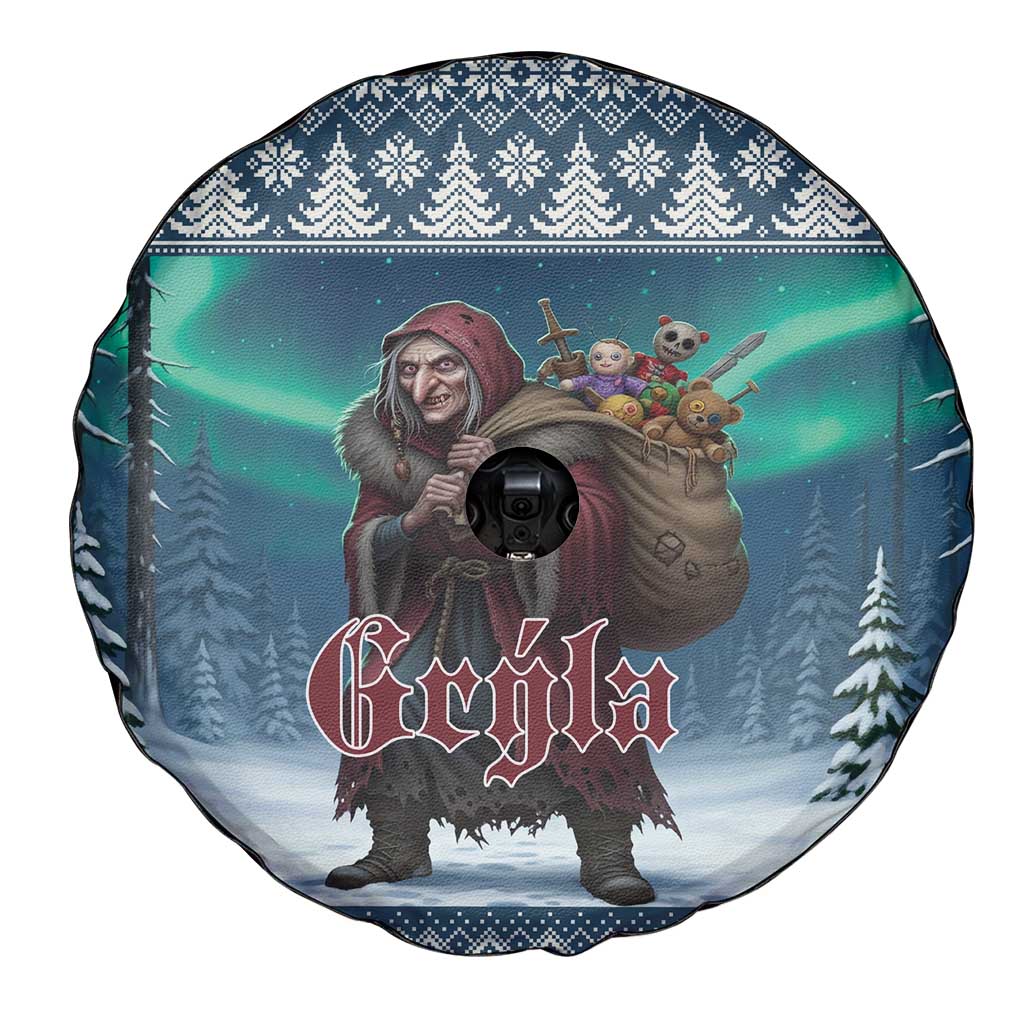 Iceland Christmas Spare Tire Cover Icelandic Gryla Evil Mother of Yule Lads - Wonder Print Shop