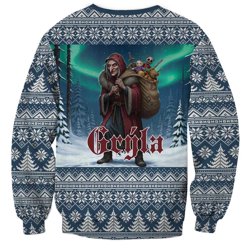 Iceland Christmas Sweatshirt Icelandic Gryla Evil Mother of Yule Lads LT19