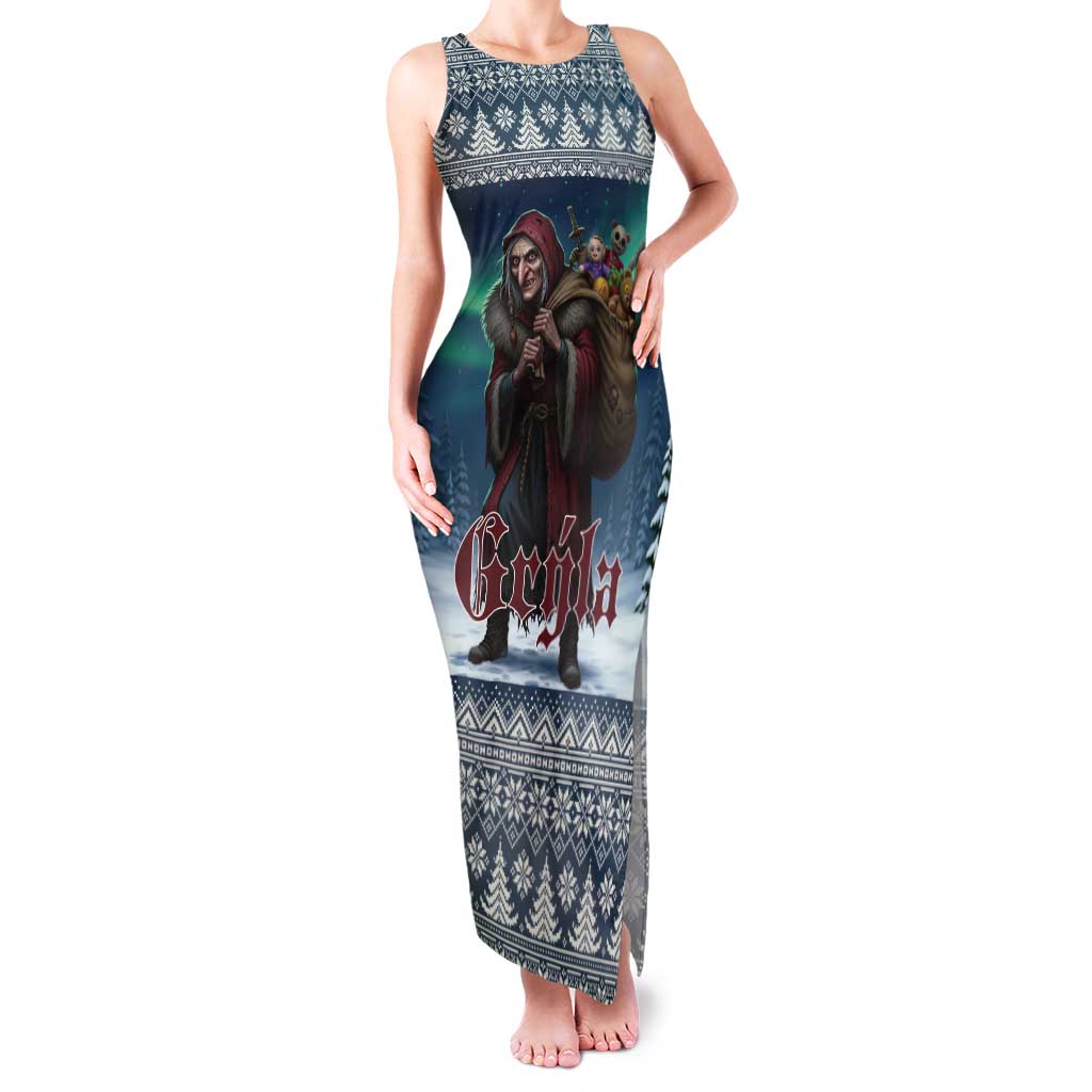 Iceland Christmas Tank Maxi Dress Icelandic Gryla Evil Mother of Yule Lads LT19
