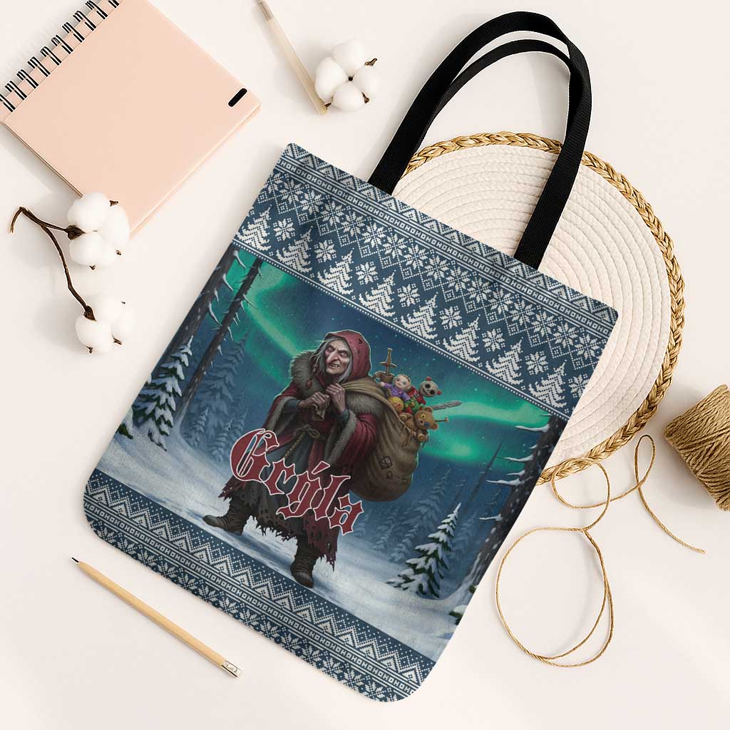 Iceland Christmas Tote Bag Icelandic Gryla Evil Mother of Yule Lads - Wonder Print Shop