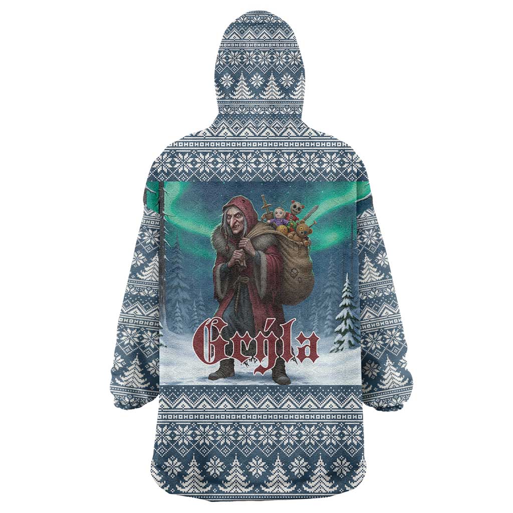Iceland Christmas Wearable Blanket Hoodie Icelandic Gryla Evil Mother of Yule Lads LT19