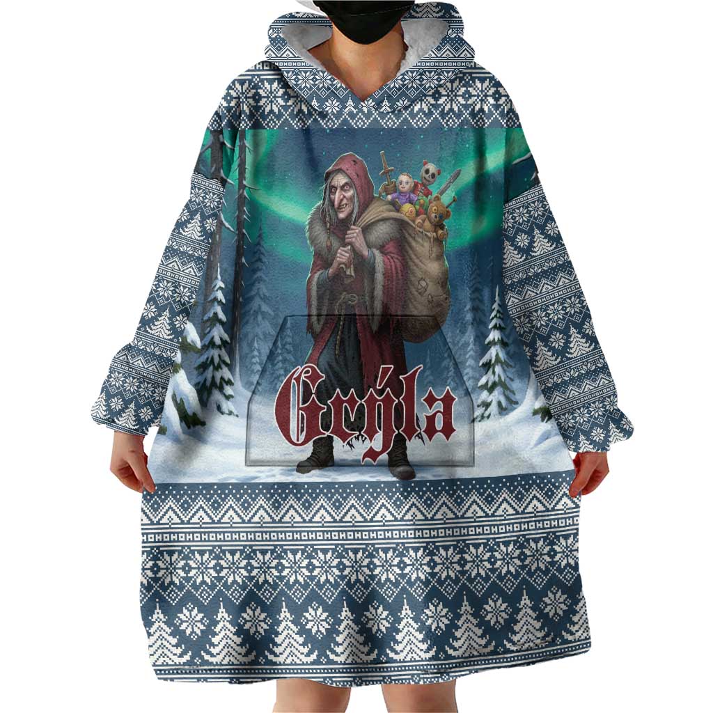 Iceland Christmas Wearable Blanket Hoodie Icelandic Gryla Evil Mother of Yule Lads LT19