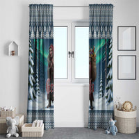 Iceland Christmas Window Curtain Icelandic Gryla Evil Mother of Yule Lads - Wonder Print Shop