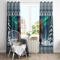 Iceland Christmas Window Curtain Icelandic Gryla Evil Mother of Yule Lads - Wonder Print Shop