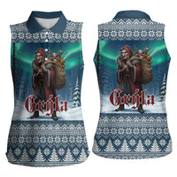 Iceland Christmas Women Sleeveless Polo Shirt Icelandic Gryla Evil Mother of Yule Lads LT19