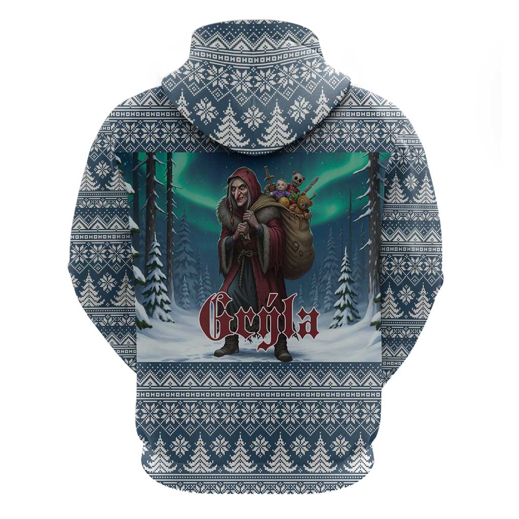 Iceland Christmas Zip Hoodie Icelandic Gryla Evil Mother of Yule Lads LT19