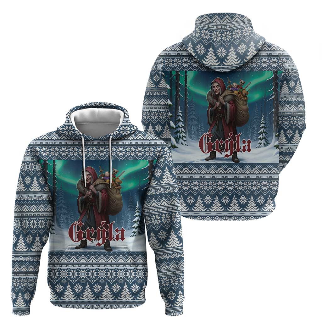 Iceland Christmas Zip Hoodie Icelandic Gryla Evil Mother of Yule Lads LT19