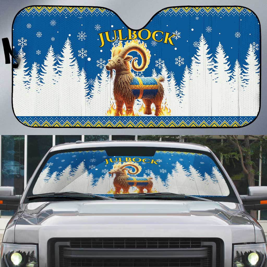 Sweden Christmas Auto Sun Shade Julbock  Yule Goat - Wonder Print Shop