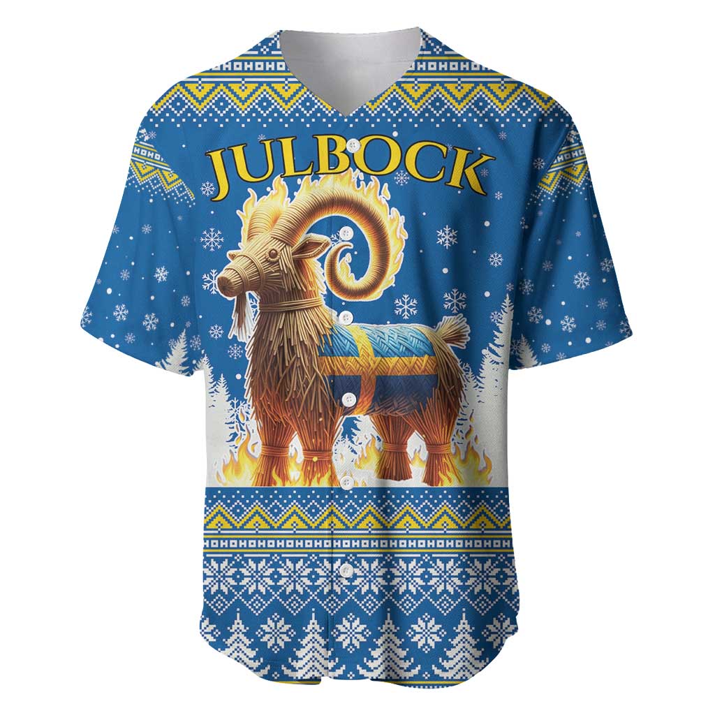 Sweden Christmas Baseball Jersey Julbock Yule Goat LT19