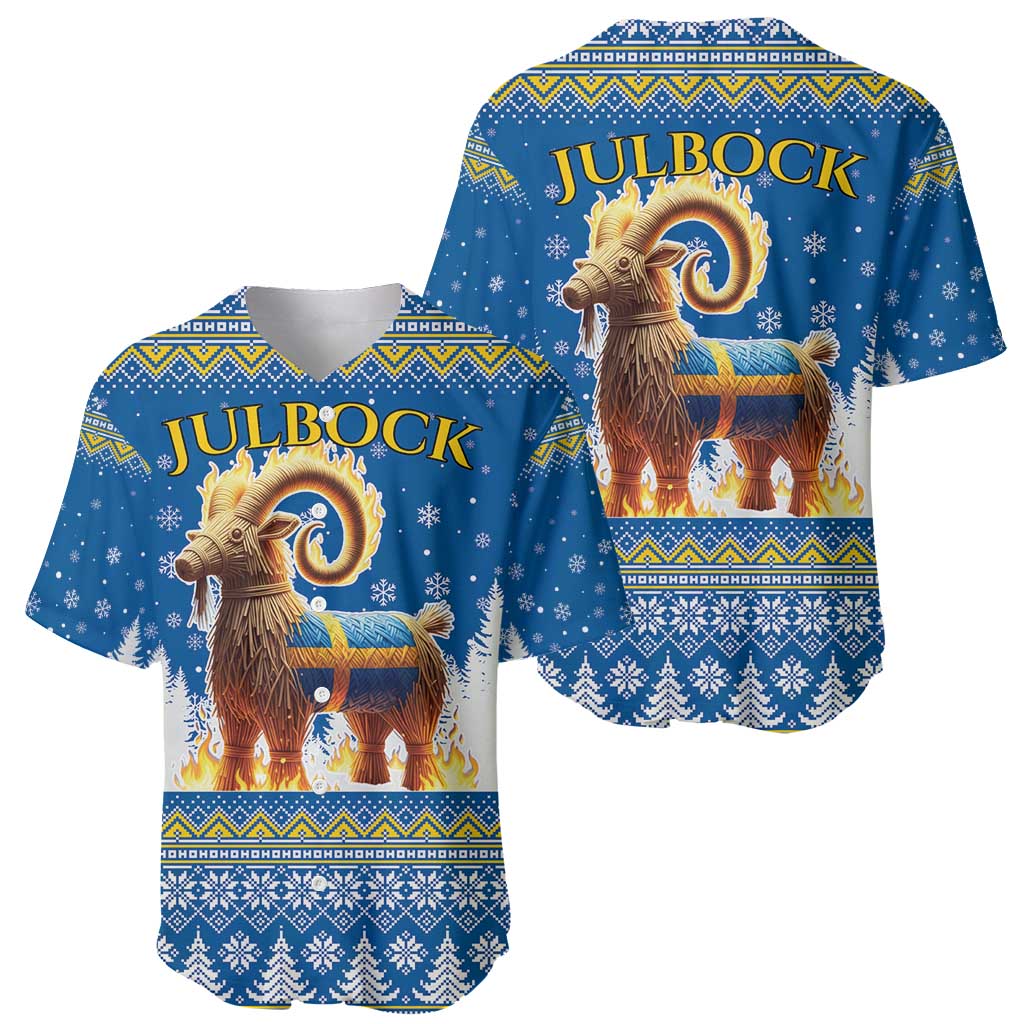 Sweden Christmas Baseball Jersey Julbock Yule Goat LT19