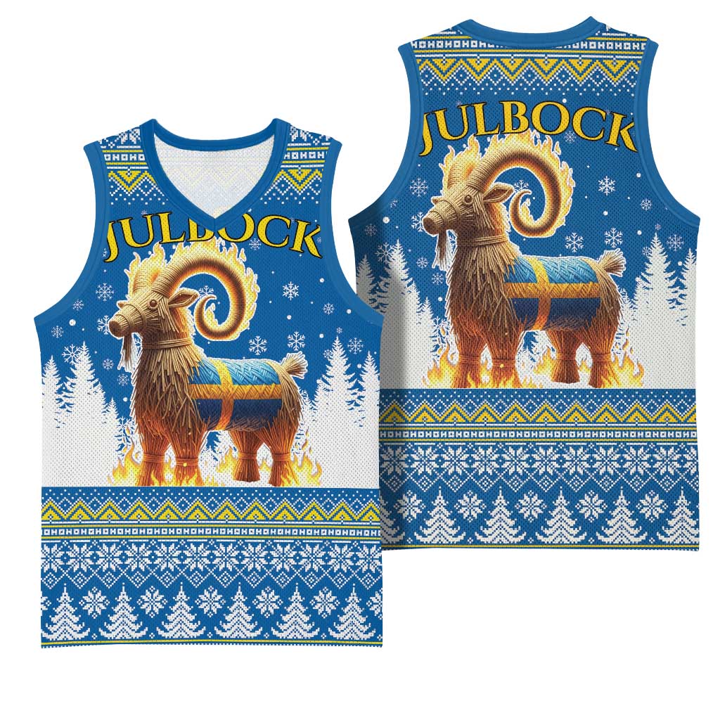 Sweden Christmas Basketball Jersey Julbock Yule Goat LT19