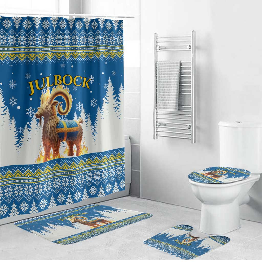 Sweden Christmas Bathroom Set Julbock  Yule Goat - Wonder Print Shop